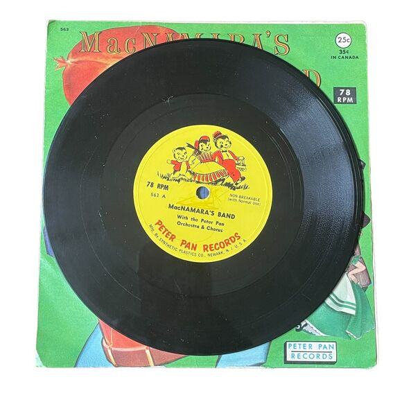 Childrens Vinyl Record Nursery Rhyme Songs Peter Pan Retro Nostalgic 78 RPM - Picture 2 of 4